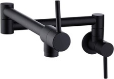 KES Kitchen Pot Filler Folding Faucet, Matte Black, KN926LF-BK