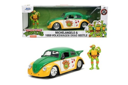 Jadatoys 253285002 - 1:24 Turtles 1959 VW Drag Beetle - Neuf - Photo 1/1