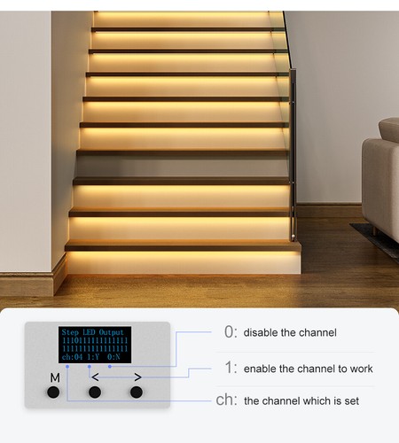 ES32 LED Stair Light Controller Dimmable Ladder RGB Pixel SPI Pir Motion Sensor - 第 4/23 張圖片