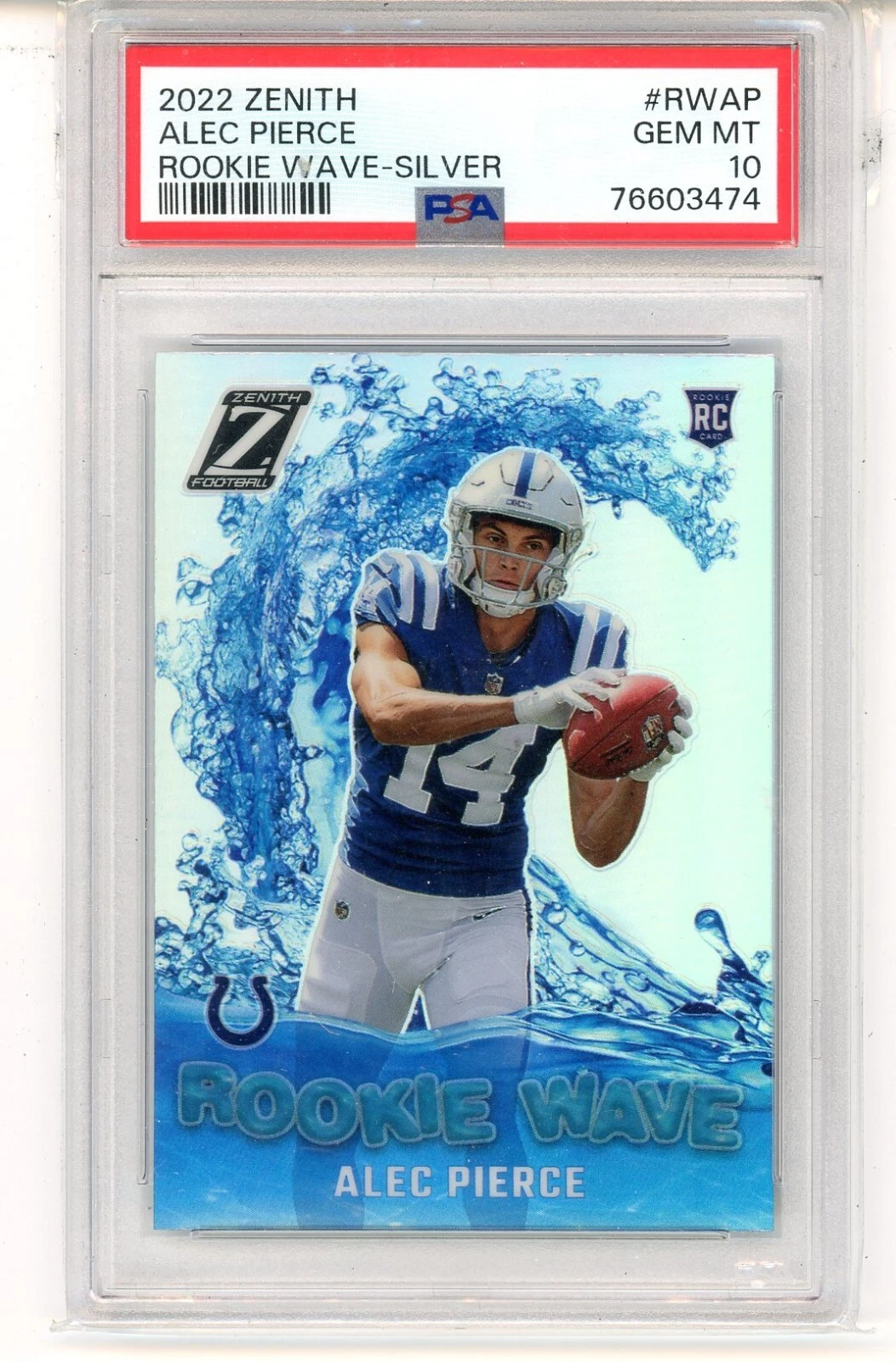 Alec Pierce Panini Zenith Rookie Wave #RWAP Silver