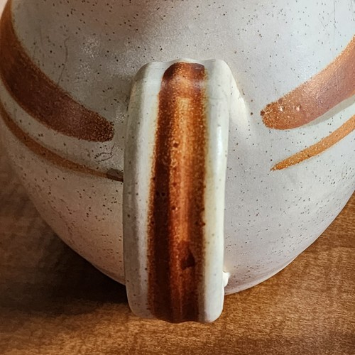 Bennett Welsh Studio Pottery Stoneware Pitcher Vase Burnt Orange Retro - Picture 12 of 12