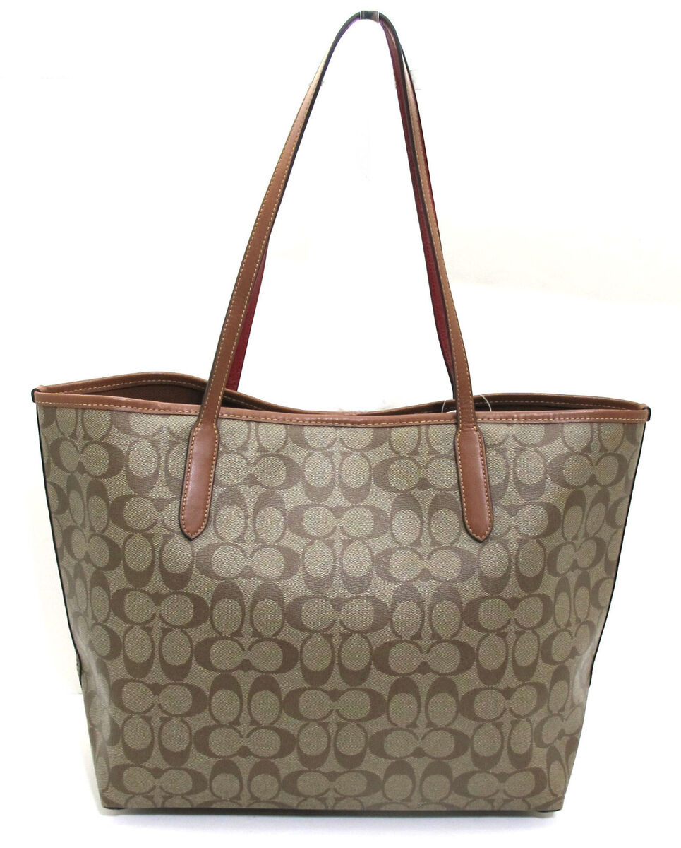【COACH】 RADIAL RAINBOW シティトートバッグ NEW Authentic COACH Radial Rainbow Logo Print City Tote