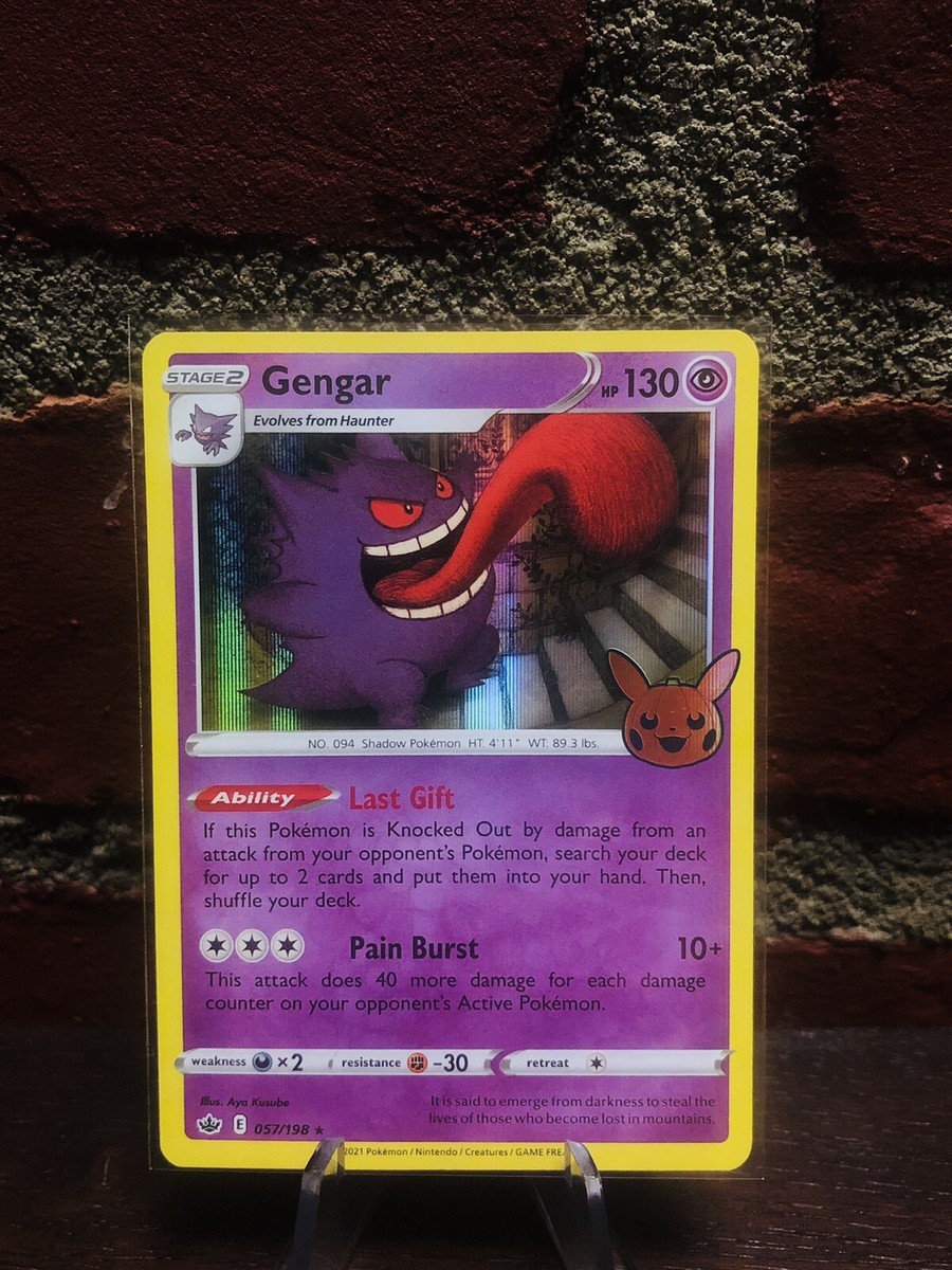 pokemon gengar halloween cards - 057 - Trick or Trade 2024 - Cosmos Holo RarityHolo Rare Hit Points130 HP Darkness Pokemon Trick or Trade -