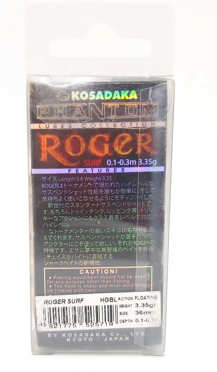 KOSADAKA PHANTOM ROGER SURF 36F FLOATING FISHING HARD CRANK BAIT LURE 36mm