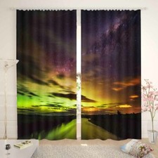Fantastic and deep normal aurora Printing 3D Blockout Curtains Fabric Window