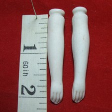 Antique Arms for china parian doll vtg bisque porcelain parts 2-1/8" c 1860-80
