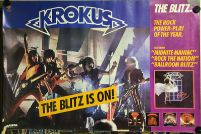 #ad #ad Krokus 1984 Blitz Is On Heavy Metal Record Store Promo Poster 24x36 $9.99