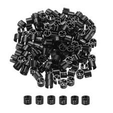 Clothes Hanger Marker 1T/2T/3T/4T/5T/6T Black Size Tag Fit 3mm Rod, 150Pcs