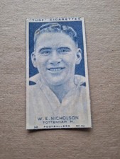 BILL NICHOLSON SPURS TURF CIGARETTES FOOTBALLERS CARD                           