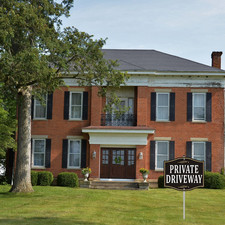 Private Driveway Sign Road Drive Signal 12" X 10" with 35" Long Metal Stakes No