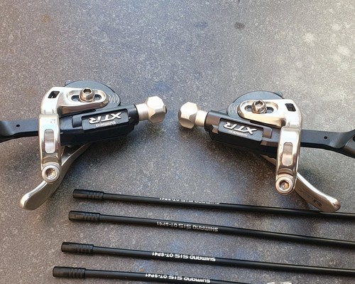 Shimano XTR M970 9s 27s Shifter Set. SL-M970 *SERVICED* NEW Cable Set VGC - Picture 4 of 12
