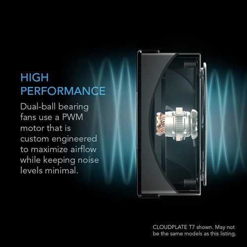 CLOUDPLATE T1 1U Exhaust Airflow Fan - Programmable Thermostat for Rack Cooling - Afbeelding 6 van 9