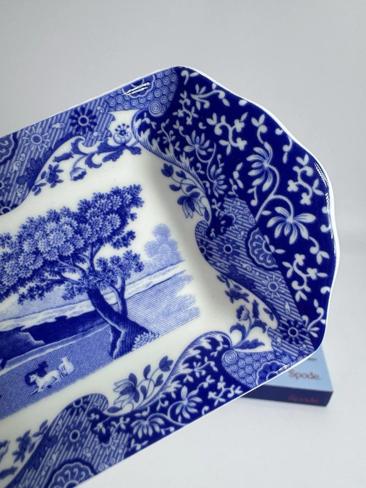 Spode Blue Italian Small Serving Tray, Porcelain, 9 Inch - Blue White - Image 4 of 4