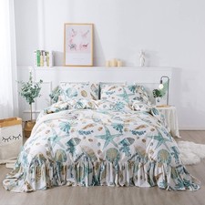 Duvet Cover Set Beach Themed Bedding Sets Ruffled Duvet Cover Set 100 Cotton...