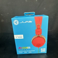 JLab JBuddies Studio Wired Headphones - Orange/ Green *Brand New*