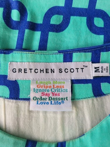Gretchen Scott Sleeveless Dress Gren/ Blue Sz M - Picture 5 of 8