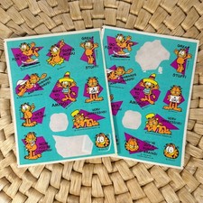 Vintage 1978 Garfield Stickers United Feature Syndicate Sheet Lot