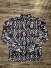 Ariat Wesley Brindlewood Aztec Fleece Sweater Jacket Mens Sz Medium Southwestern