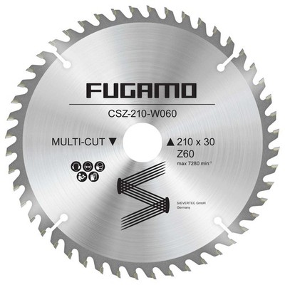 Ø 210 x 30 mm 60 Z, HM-Sägeblatt/Kreissägeblatt für Kreissäge Wechselzahn Holz
