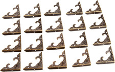 20Pcs Antique Bronze Metal Box Corner Protectors, 1.18"X1.18"X0.18" 
