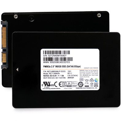 Samsung PM863a 960GB MZ7LM960HMJP 1.3 DWPD SATA 6Gb/s 3D TLC 2.5'' Enterprise SSD