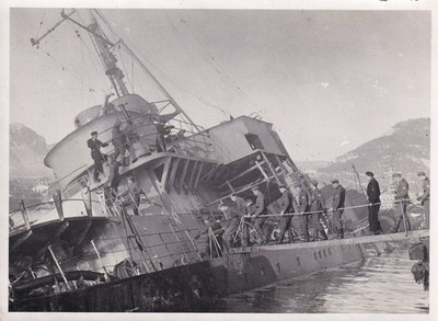 Foto - Marine gesunkenes Schiff in Frankreich ? - 2.WK - zu bestimmen -