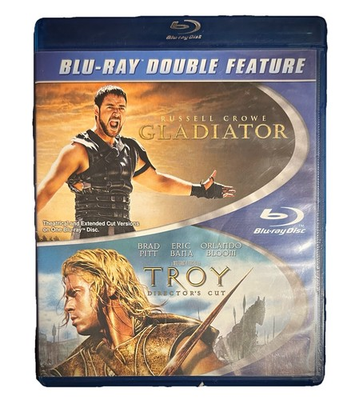 #ad Troy: Director’s Cut 2004 🗡️ Gladiator 2000 ⚔️ Blu ray Double Feature $25.00