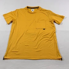 Outdoor Afro x REI Co-Op T-Shirt Mens Yellow Performance Stretch Pocket Tee Sz M