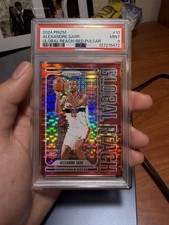 2024-25 Panini Prizm Alexandre Sarr Global Reach Red Pulsar /75 Rookie PSA 9