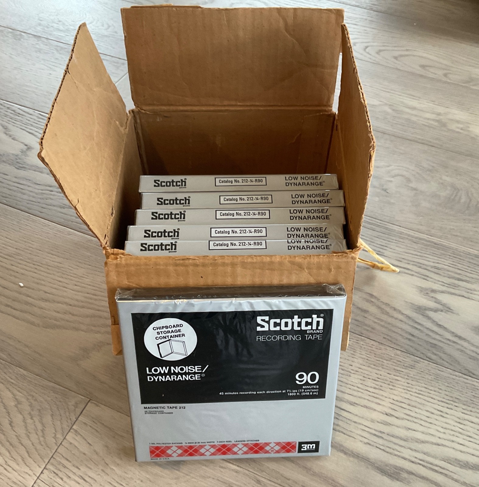 SCOTCH 212 Lot Of 6 NEW SEALED 1/4” Reel Sound Recording Tapes 90 Minute 7” Reel