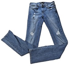 Just Black Denim Jeans Women's Size 26 Blue Straight Leg Skinny Made In USA