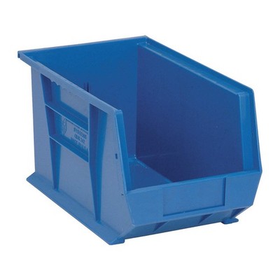 QUANTUM STORAGE SYSTEMS QUS242BL Hang and Stack Bin,Blue,PP,8 in 33Z336