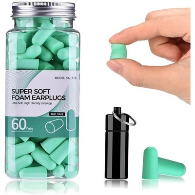 Superweiche Schaumstoff Ohrstöpsel, 120 Stück, 38dB für Lärmschutz beim Schlafen