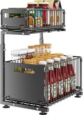 YunNasi 2 Etagen Unter Waschbecken Regal Metall Unterschrank Organizer