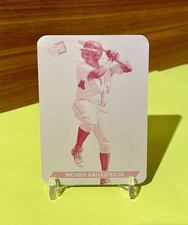 2024 Moises Ballesteros 1/1 Leaf Press Pass Premium Magenta Printing Plate #35
