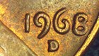 1968 D Lincoln Memorial Cent with a D/D Mint Mark and Repunched Date(A500) — photo 1