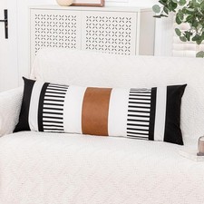 Long Body Lumbar Decorative Pillow Cover 14x36 Rectangle Boho Accent Cushion ...