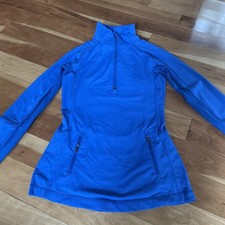 Lululemon Women's Blue Track Jacket Size 4 Zip Thumbholes Zipped Pockets