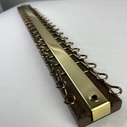 VINTAGE Swank Automatic Tie Rack Hangers Organizer 36 Haken Holz & Messing - NEU