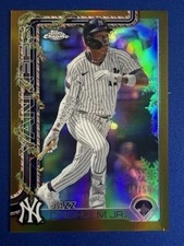 Jazz Chisholm Jr 2025 Topps Holiday Chrome Gold Refractor /50 Yankees #HC176