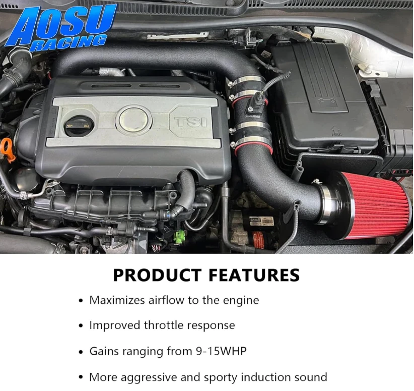 Kit de admisión de aire frío compatible con Audi A3/2012-2013 VW Bettle A5/201 2009-2013 Foto 3 de 4