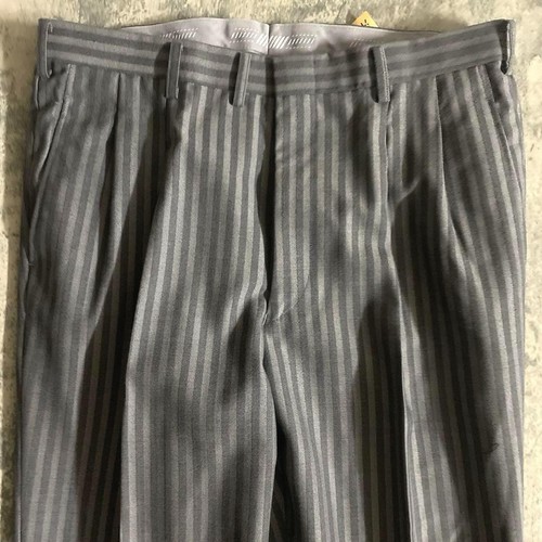 Conjunto de Traje de Lana Gianni Versace Doble Pecho Chaqueta a Medida Pantalones Rayas Gris - Imagen 14 de 19