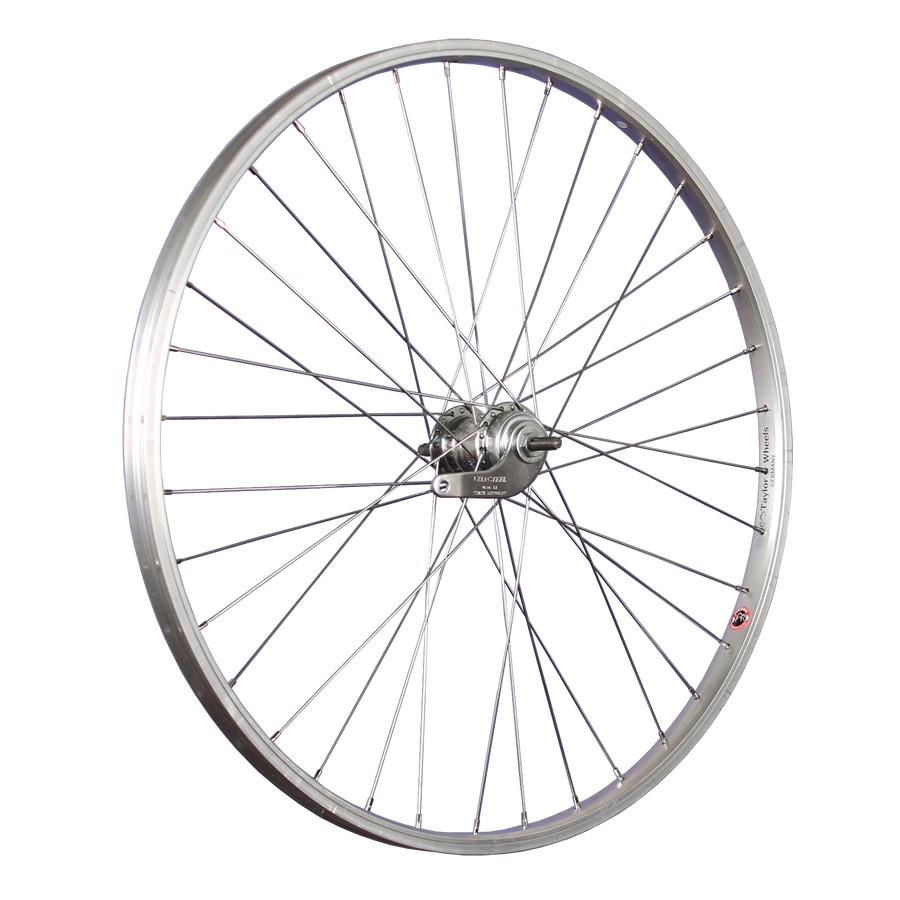 26 Zoll Fahrrad Hinterrad Aluminiumfelge Laufrad mit Rücktrittbremse RBN silber