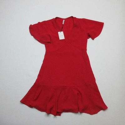 Pepe Jeans Women's Red Dress Size S Style PL059303 IRIA Flared Hem