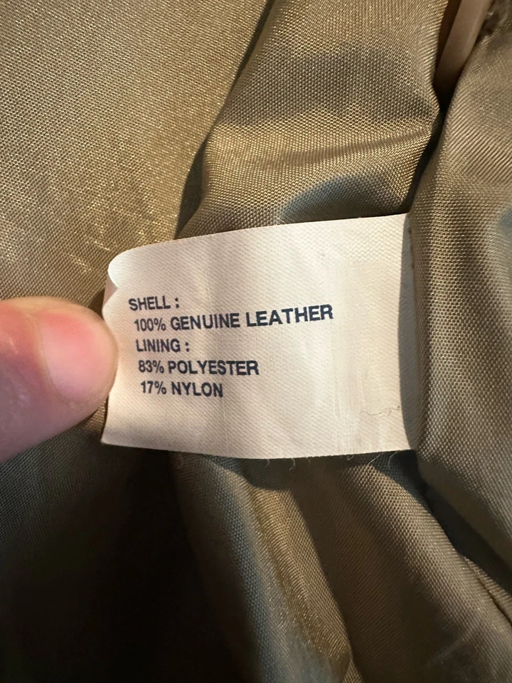 Chaqueta pesada Gap para hombre talla XL TOSTADA 100 % cuero genuino Foto 4 de 4