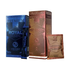 ORGANO’s Combo Pack, 1 box ROYAL Black Coffee and 1 box Hot Cocoa 100% Certified
