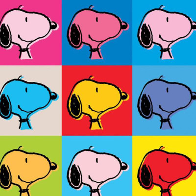 スヌーピー ポップアート 絵画 Peanuts 