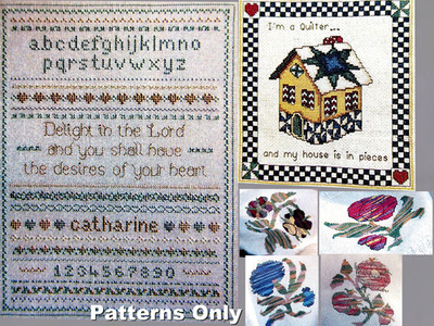 Delight In Lord Have Desires Quilters House Flower Power CROSS STITCH PATTERNS