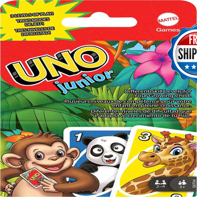 Mattel Games Uno Junior Card Game 45 Cards Gift For Kids 3 Years Old Up Gkf04