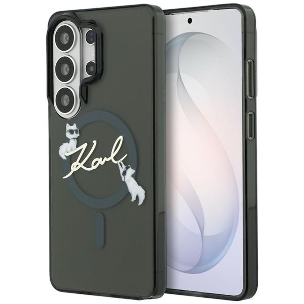 Case Karl Lagerfeld Galaxy S26 Ultra Transparent Black MagSafe Cat Logo